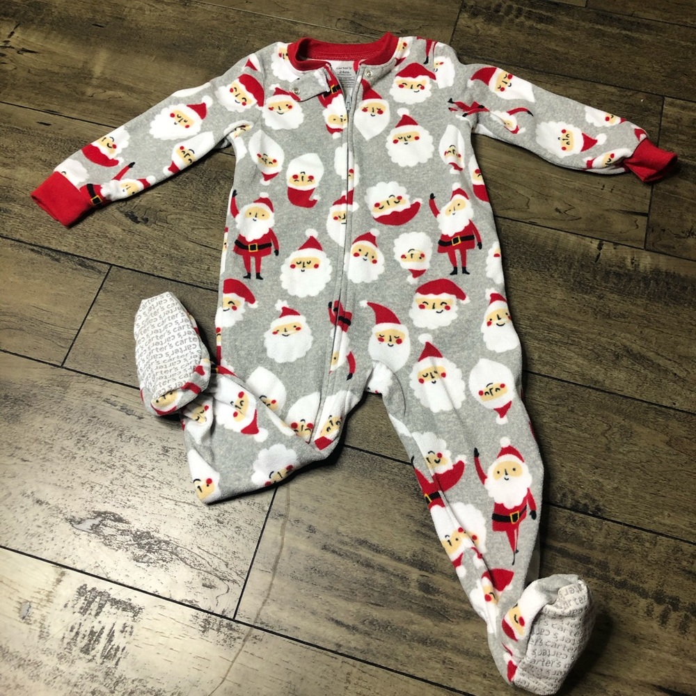 Carter’s 24M Fleece Santa Footed Sleeper